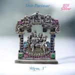 Shiv Parivar Idol In Pure 925 Silver