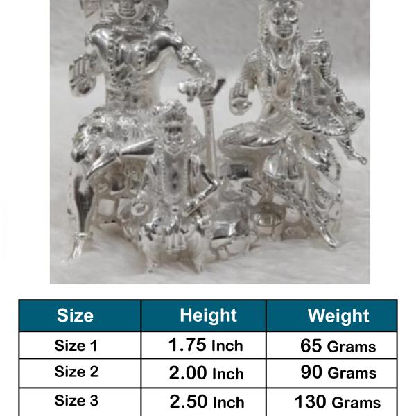 Shiv Parivar Idol In Pure 925 Silver (4)