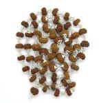 9 Mukhi Indonesian Rudraksha Mala 54 Beads In Silver (8mm-9mm)