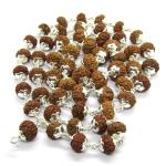 4 Mukhi Indonesian Rudraksha Mala 54 Beads In Silver (7mm-9mm)