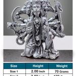 Panchmukhi Hanuman Idol In Pure 925 Silver