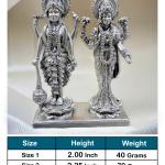 Vishnu Laxmi Idol In Pure 925 Silver (4)