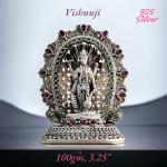 Lord Vishnu Idol In Pure 925 Silver