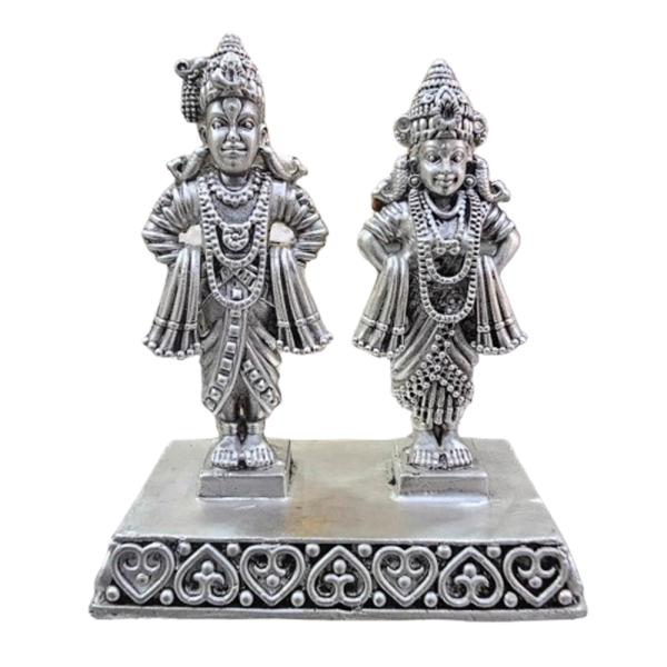 Vitthal Rukmani Idol In Pure 925 Silver