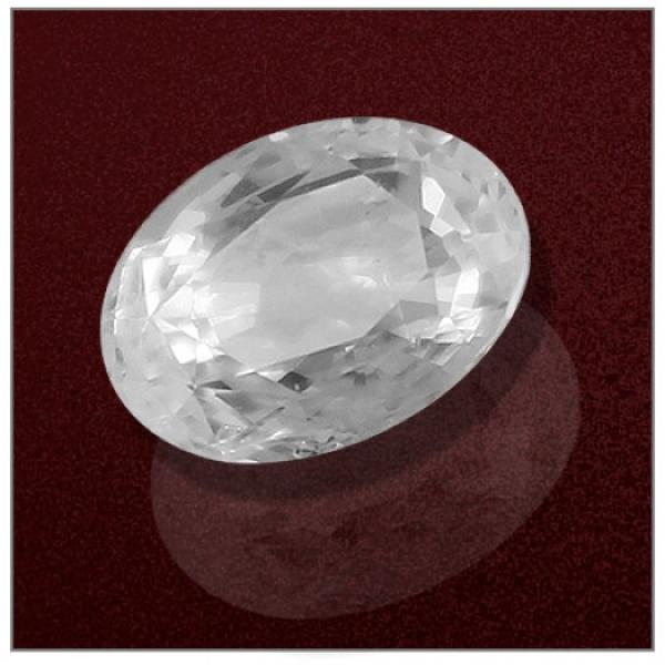 White Sapphire 3.39 Carats GII Certified
